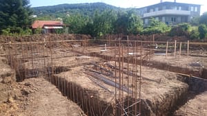 Бриз, Варна, Къщи тип 1 и 2 арматура фундамент